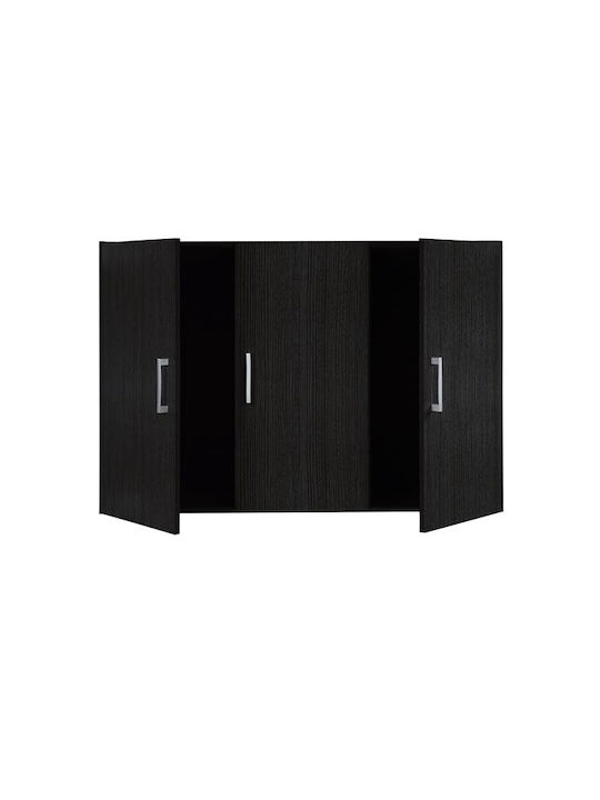 HomeMarkt Alivia Loft Dulap Rectangular Din Placă Din Lemn Agregat În Culoare Neagră 90x42x42cm HM351.01