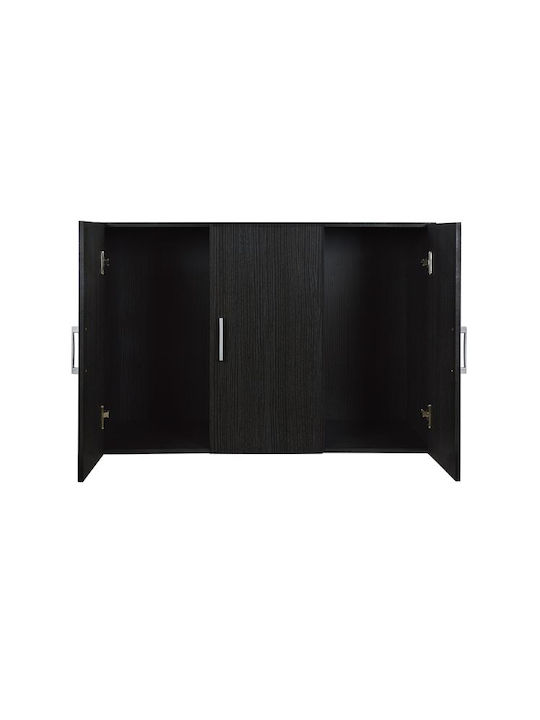 HomeMarkt Alivia Loft Dulap Rectangular Din Placă Din Lemn Agregat În Culoare Neagră 90x42x42cm HM351.01