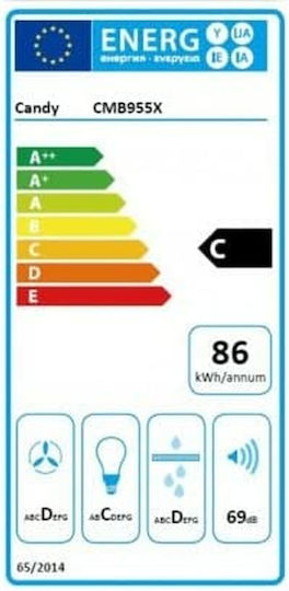 Candy CMB955X Απορροφητήρας Καμινάδα 90cm Inox