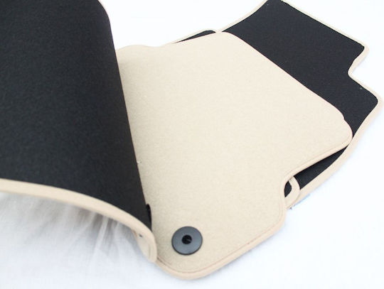 Set of Front and Rear Mats 4pcs for Audi A4 2001-2008 Beige