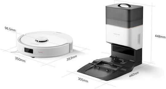 Roborock Q8 Max+ Robot Vacuum Cleaner With Battery Life Up To 240min and Space Coverage Up To 300sq.m White