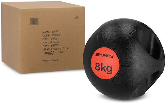 Spokey Gripi Weight Ball Filled Sand Kettlebell от PVC 8кг Черен