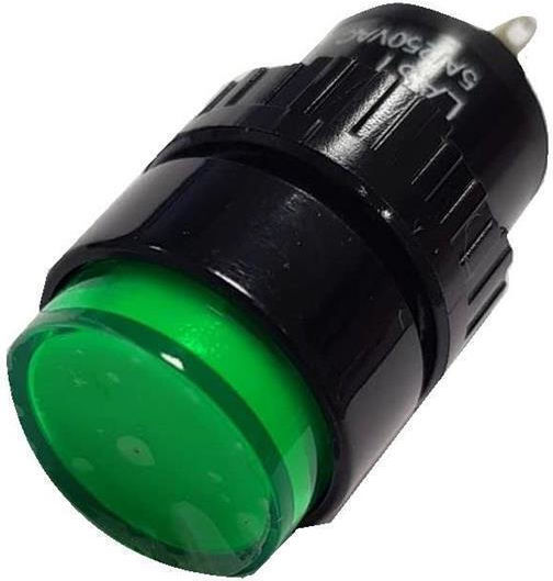 Xindali LED Ενδεικτική Λυχνία 230V Πράσινο 1τμχ 022-012230016