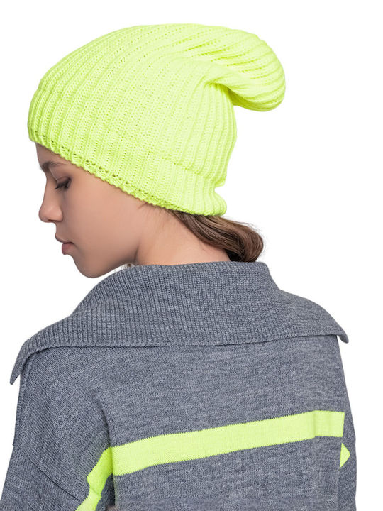 Knitted Beanie Cap Yellow