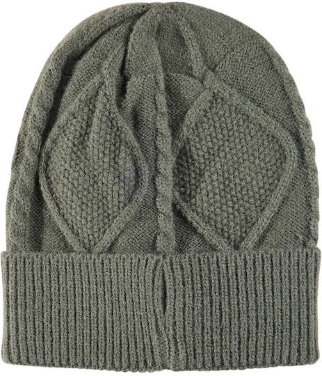 Beanie Beanie Knitted in Khaki color