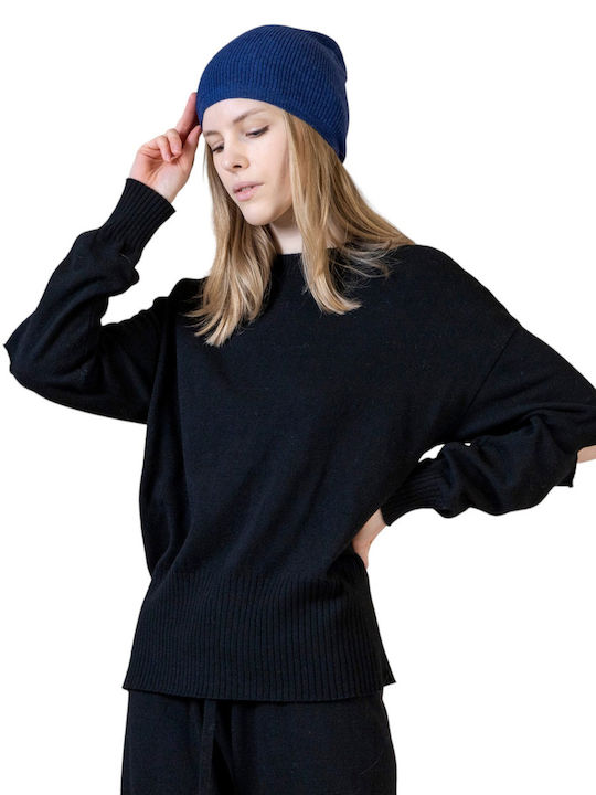Beanie Unisex Σκούφος Πλεκτός σε Μπλε χρώμα