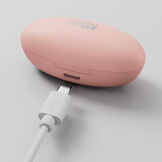 Mee Audio Pebbles Earbud Bluetooth Handsfree Ακουστικά με Αντοχή στον Ιδρώτα και Θήκη Φόρτισης Rose Gold