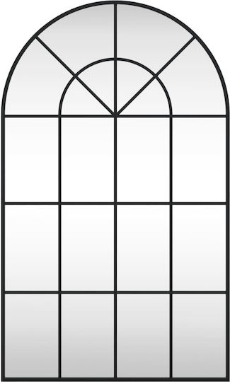 vidaXL Wandspiegel mit Schwarz Metallisch Rahmen 100x60cm 1Stück