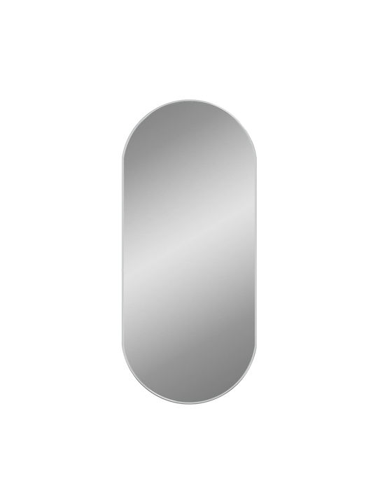 vidaXL Wall Mirror Oval with Silver Glass Frame 1pcs