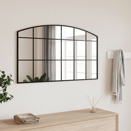 vidaXL Oglindă de Perete cu Negru Ramă din Metalic 60x100cm 1buc