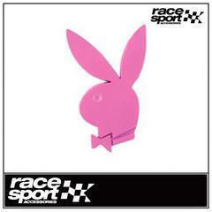 Racesport Αυτοκόλλητο 4.5 x 4.5cm Πόρτας Αυτοκινήτου σε Ροζ Χρώμα
