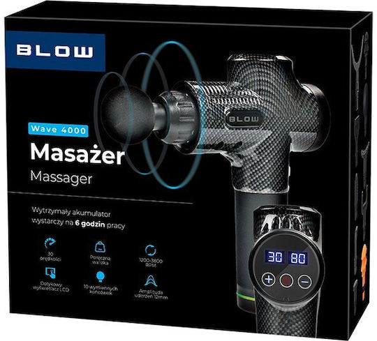 Blow Waffe Massage für den Körper mit Vibration Schwarz