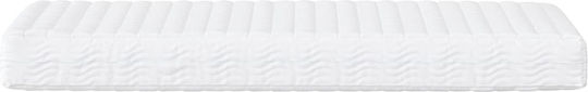 Sofa Bed Single Upholstered with Fabric Yellow with Slats & Mattress 80x200cm