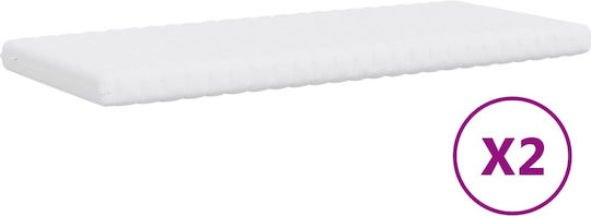 Sofa Bed Single Upholstered with Fabric Yellow with Slats & Mattress 100x200cm