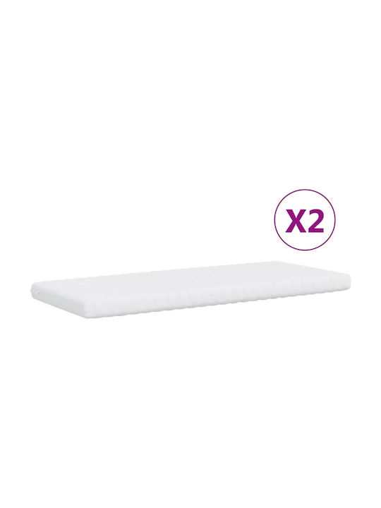 Canapea Pat Single din Lemn Masiv Negru cu Lamele & Saltea 90x200cm