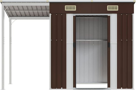 Depozit Metalic De Grădină Galvanizat Rezistent La Vânt L2.77xL1.105xÎ1.81m