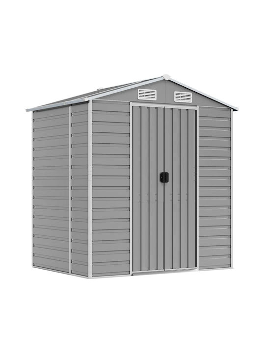 Metallische Gartenhaus Galvanisiert mit Lüftungsschlitzen M1.91xB1.3xH1.98m