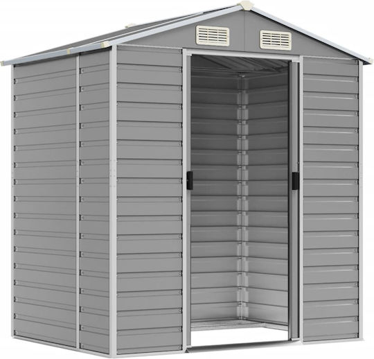Metallic Garden Shed Galvanized with Air Vents L1.91xW1.3xH1.98m