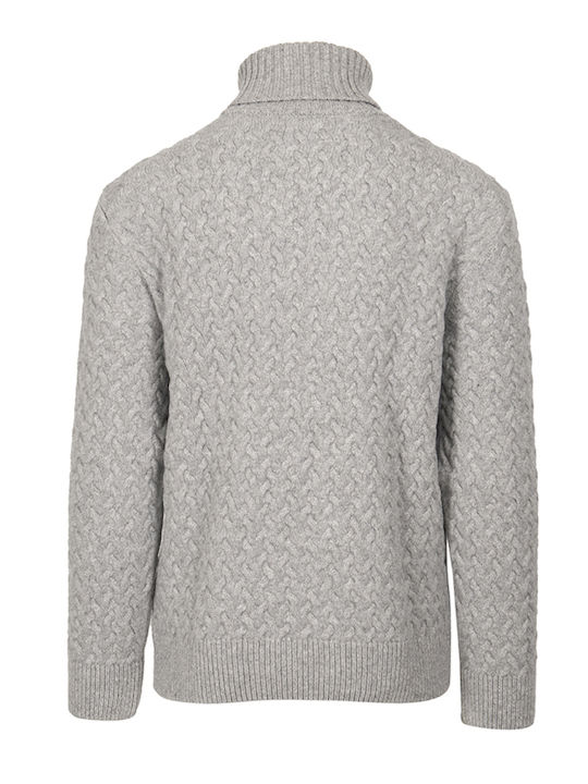 Hugo Boss Men's Long Sleeve Sweater Turtleneck Gray