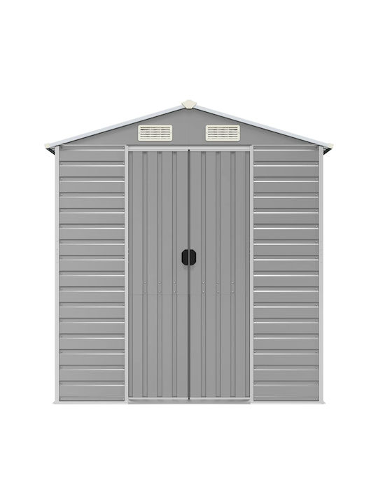 Metallische Gartenhaus Galvanisiert mit Lüftungsschlitzen M1.91xB1.3xH1.98m