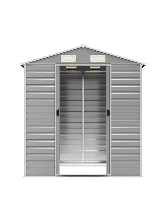 Metallische Gartenhaus Galvanisiert mit Lüftungsschlitzen M1.91xB1.3xH1.98m