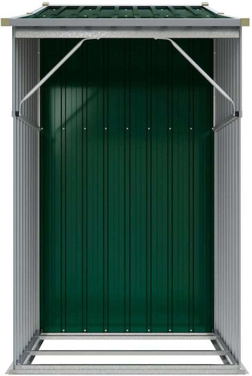 Metallic Garden Shed Galvanized Green with Air Vents L2.77xW0.93xH1.79m