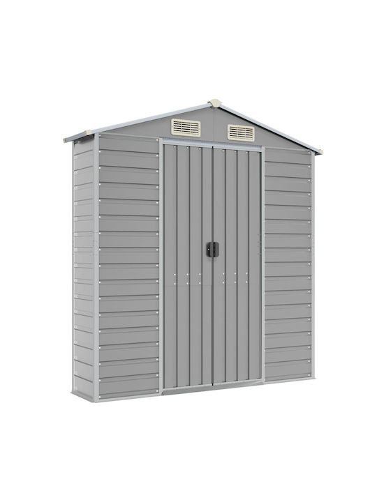 Metallische Gartenhaus Galvanisiert mit Lüftungsschlitzen M1.91xB1.3xH1.98m