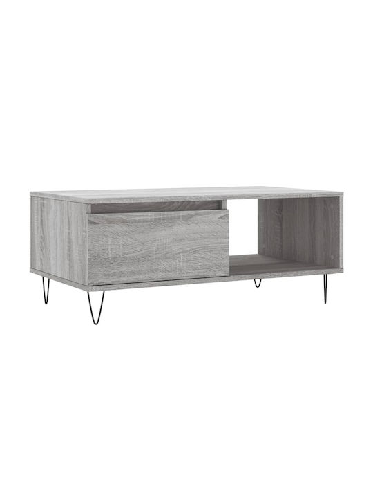 Rectangular Coffee Table Wooden Grey Sonoma L90xW50xH36.5cm.