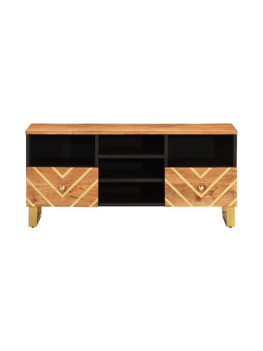 TV Stand from Solid Wood Brown L100xW33.5xH46cm