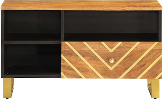 TV Stand Made of Solid Wood Brown L80xD33.5xH46cm