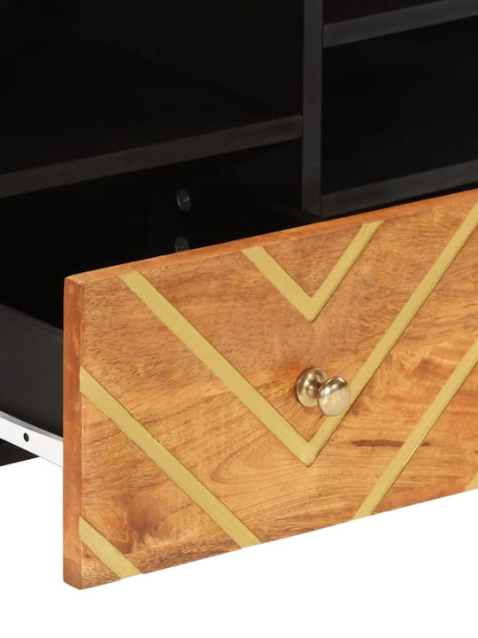TV Stand from Solid Wood Brown L100xW33.5xH46cm