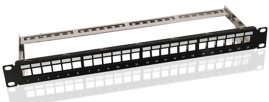 Goobay Panel Cover for Rack 1U 19" with 24 Ports Black