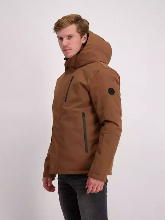 Cars Jeans Men's Winter Jacket Brown