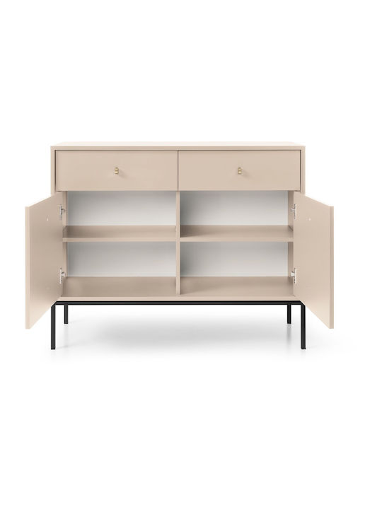 Sideboard Mono Wooden with Drawers Beige 103x39x83cm