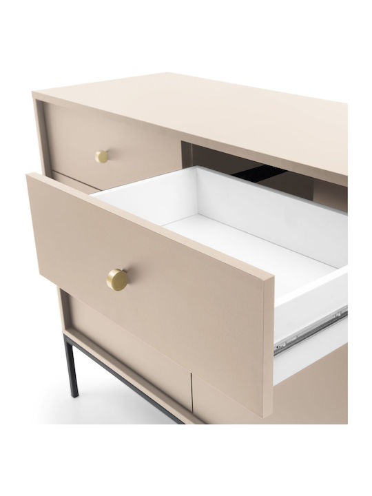 Sideboard Mono Wooden with Drawers Beige 103x39x83cm
