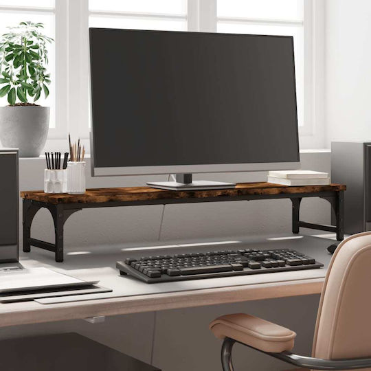 vidaXL Βάση Γραφείου Οθόνης Καπνιστή Δρυς 85x23x15,5 εκ. από Επεξεργασμένο Ξύλο Καφέ (834007)