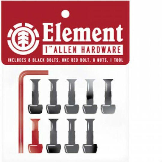 Element Allen HDWR 1 Inch Q4AHA7ELF9-1 Schrauben und Muttern Skateboard