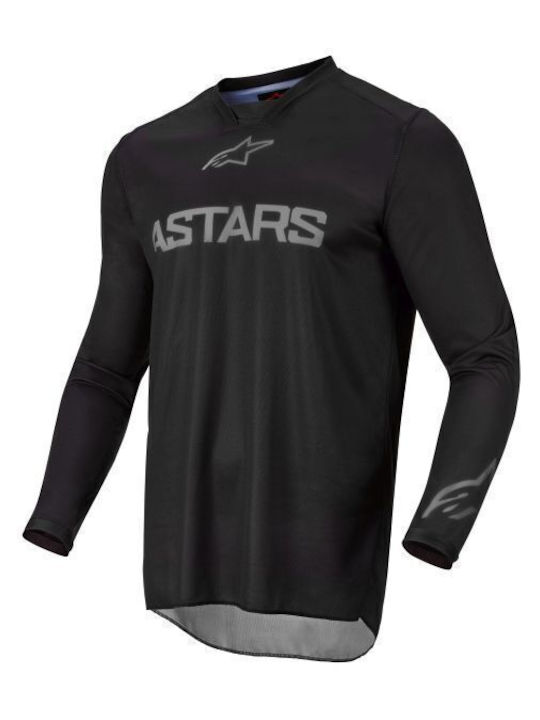 Alpinestars Fluid Graphite Ανδρική Μπλούζα Motocross Μακρυμάνικη Μαύρο Χρώμα