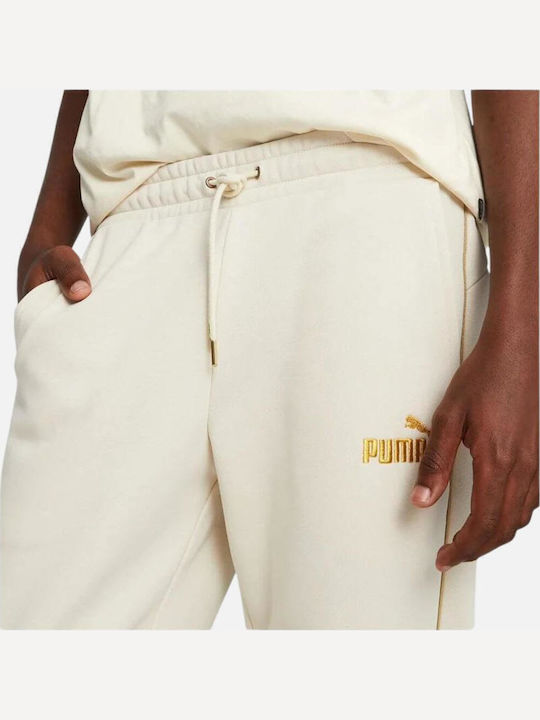 Pantaloni de trening cu Elastic Alb