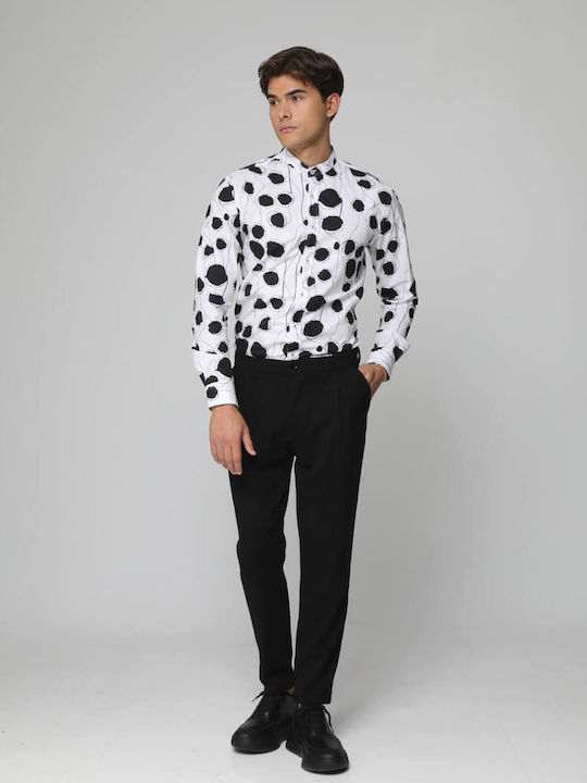 Makan Men's Shirt Long Sleeve White