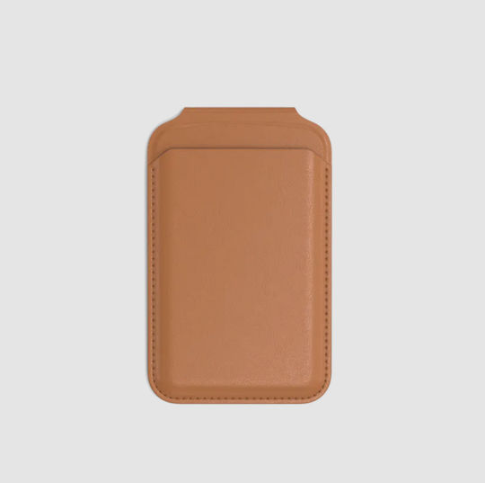 Satechi Vegan-Leather Magnetic Wallet Βάση Γραφείου για Κινητό σε Πορτοκαλί χρώμα