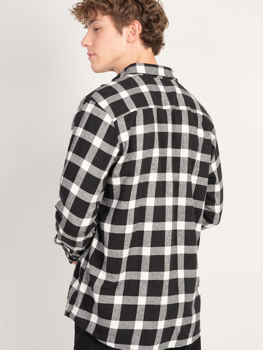 Rebase Flannel Shirt White/black