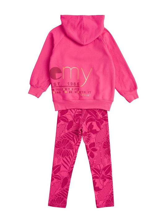 Sprint Kids Sweatpants Set Fuchsia 2pcs