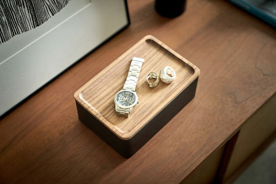 Yamazaki Kunststoff Aufbewahrungsbox mit Deckel Schwarz 12.5x18.5x7cm 1Stück
