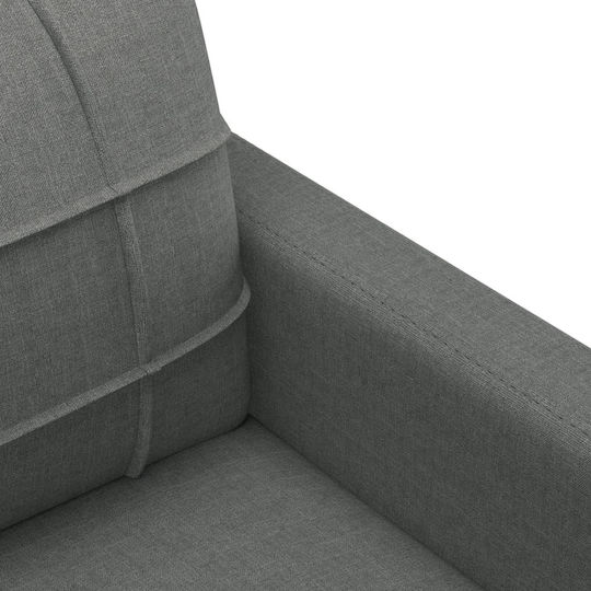 Living Room Furniture Set 3-Seater & 2-Seater & Armchair Gray