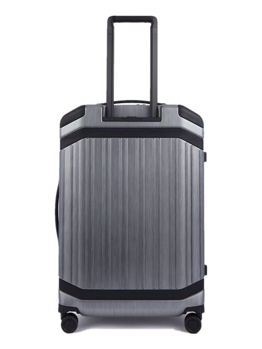 Piquadro Medium Hard Grey Travel Suitcase with 4 Wheels Height 68cm