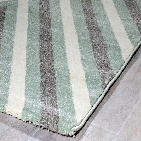 Tzikas Carpets Fantastic 63860-040 Teppich Rechteckig Synthetisch,Polyester/Cotton/Leather Grey-Mint