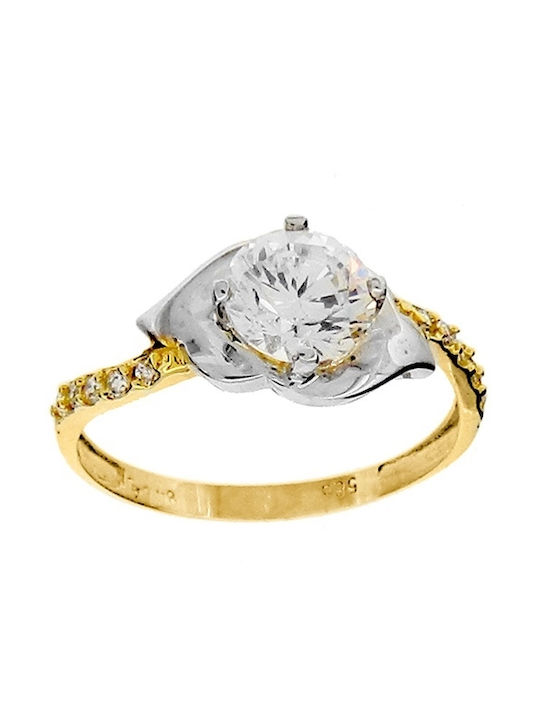 Xrisokosmima Single Stone from Gold 14K