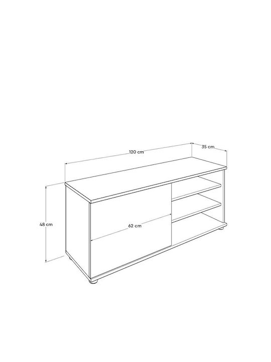 Mobilier TV Bej L120xA35xÎ48cm