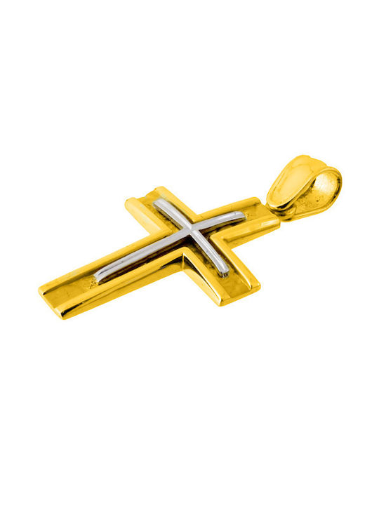 Herren Gold Kreuz 14K mit Kette